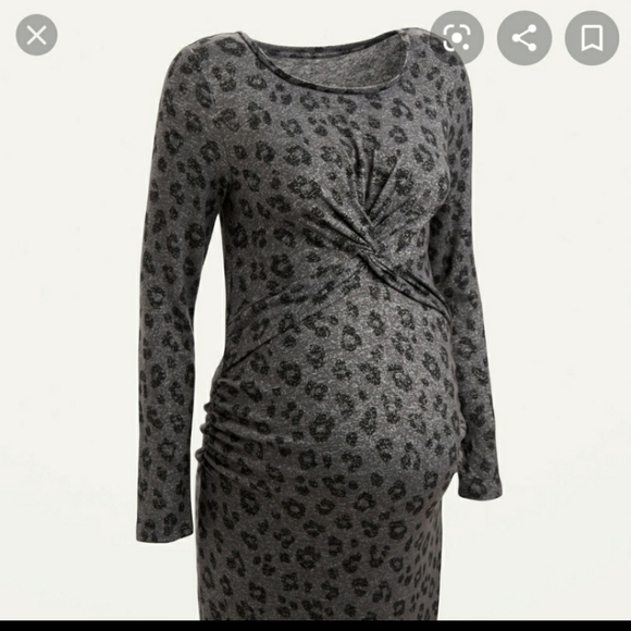 NWT Old Navy Leopard Print Maternity Dress - Picture 1 of 5